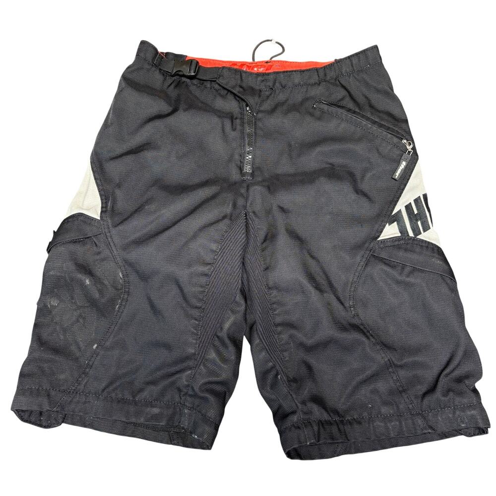 Vintage Thor Static Motocross Shorts 30 Black 2000 Series Off Road Riding Y2K